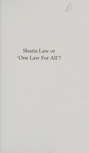 Cover of: Sharia law or 'one law for all?'