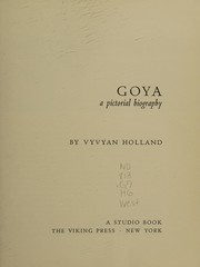 Cover of: Goya: a pictorial biography.