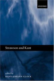 Cover of: Strawson and Kant by edited by Hans-Johann Glock.