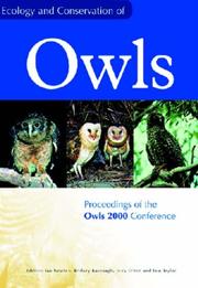 Cover of: Ecology and conservation of owls | 