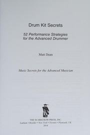 Cover of: Drum kit secrets by Matt Dean