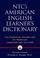 Cover of: NTC's American English Learner's Dictionary w/CD-ROM