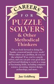 Cover of: Careers for Puzzle Solvers & Other Methodical Thinkers by Jan Goldberg