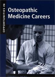 Cover of: Opportunities in Osteopathic Medicine Careers (Opportunities Inseries) by Terence J. Sacks