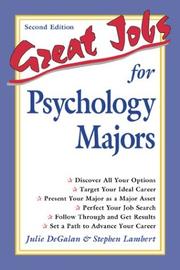 Cover of: Great jobs for psychology majors