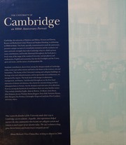 Cover of: The University of Cambridge: an 800th anniversary portrait