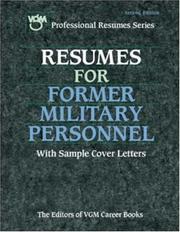 Cover of: Resumes for Former Military Personnel by Editors of VGM