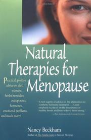 Cover of: Natural Therapies for Menopause by Nancy Beckham