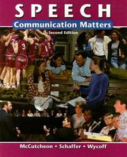 Cover of: Speech: Communication Matters