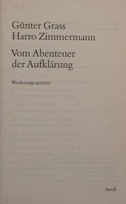 Cover of: Vom Abenteuer der Aufklärung by Günter Grass