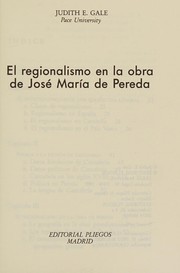 Cover of: El regionalismo en la obra de José María de Pereda