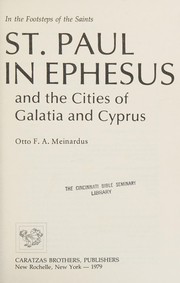 Cover of: St. Paul in Ephesus and the cities of Galatia and Cyprus