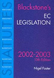 Cover of: EC Legislation 2002-2003