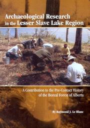 Cover of: Archaeological Research In The Lesser Slave Lake Region by Raymond J. Le Blanc