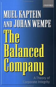 Cover of: The Balanced Company: A Corporate Integrity Theory