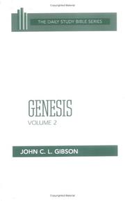 Cover of: Genesis (Daily Study Bible (Westminster Hardcover)) by John C. L. Gibson