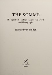 Cover of: Somme by Richard Van Emden