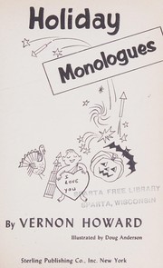 Cover of: Holiday monologues.