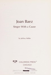 Cover of: Joan Baez: singer with a cause