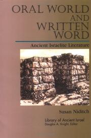Cover of: Lai- Oral World and Written Word by Susan Niditch