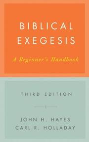 Cover of: Biblical Exegesis: A Beginner's Handbook