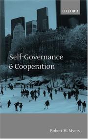 Cover of: Self-Governance and Cooperation