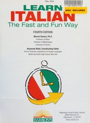 Cover of: Learn Italian the fast and fun way by Marcel Danesi