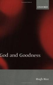 Cover of: God and Goodness