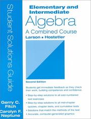 Cover of: Elementary and Intermediate Algebra by Ron Larson