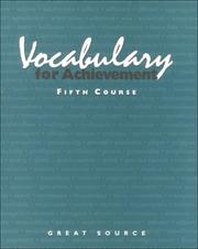 Cover of: Vocabulary for Achievement: Course 5