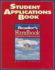 Cover of: Reader's Handbook: Student Applications Book: A Student Guide for Reading and Learning