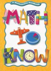 Math to Know by Mary C. Cavanagh