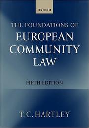 The foundations of European Community law by Trevor C. Hartley