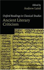 Ancient Literary Criticism (Oxford Readings in Classical Studies) cover