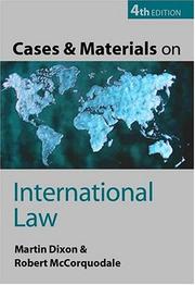 Cover of: Cases and materials on international law