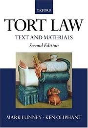 Tort law by Mark Lunney, Ken Oliphant