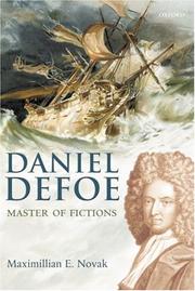 Cover of: Daniel Defoe: Master of Fictions: His Life and Ideas