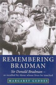 Cover of: Remembering Bradman