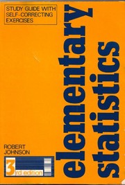 Cover of: Study guide with self-correcting exercises for Elementary statistics by Robert Russell Johnson
