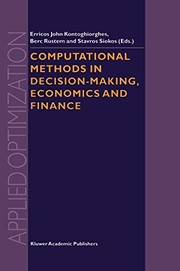 Cover of: Computational methods in decision-making, economics and finance