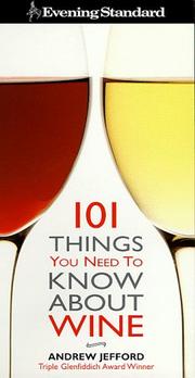 Cover of: "Evening Standard" 101 Things You Need to Know About Wine