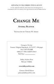 Cover of: Change Me by Andrej Blatnik, Tamara M. Soban