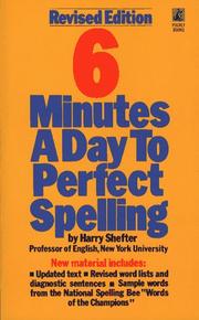 Cover of: Six Minutes a Day to Perfect Spelling by Harry Shefter