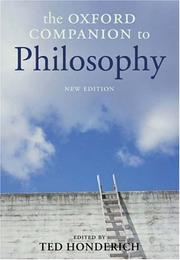 Cover of: The Oxford Companion to Philosophy New Edition