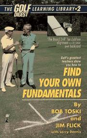 Cover of: Finding Your Own Fundamentals by Bob Toski, Jim Flick, Bob Toski, Jim Flick