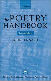 Cover of: The poetry handbook by John Lennard