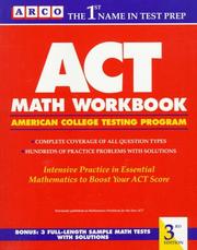 Cover of: ACT Math Wrkbk