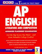 Cover of: AP English literature and composition by Laurie Rozakis