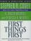 Cover of: First Things First