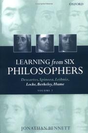 Cover of: Learning from Six Philosophers: Descartes, Spinoza, Leibniz, Locke, Berkeley, Hume, Vol. 2